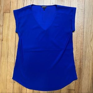 Royal Blue Express Short Sleeve Blouse Medium